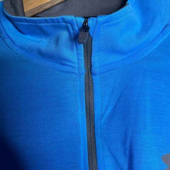 Under armour heat gear 1/4 zip jacket men’s size small blue - Picture 6 of 8